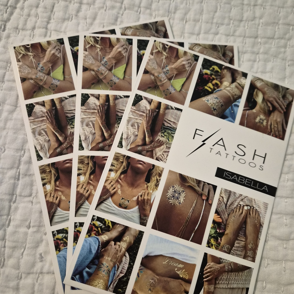 Flash Tattoo Isabella Metallic Temporary Tattoos
